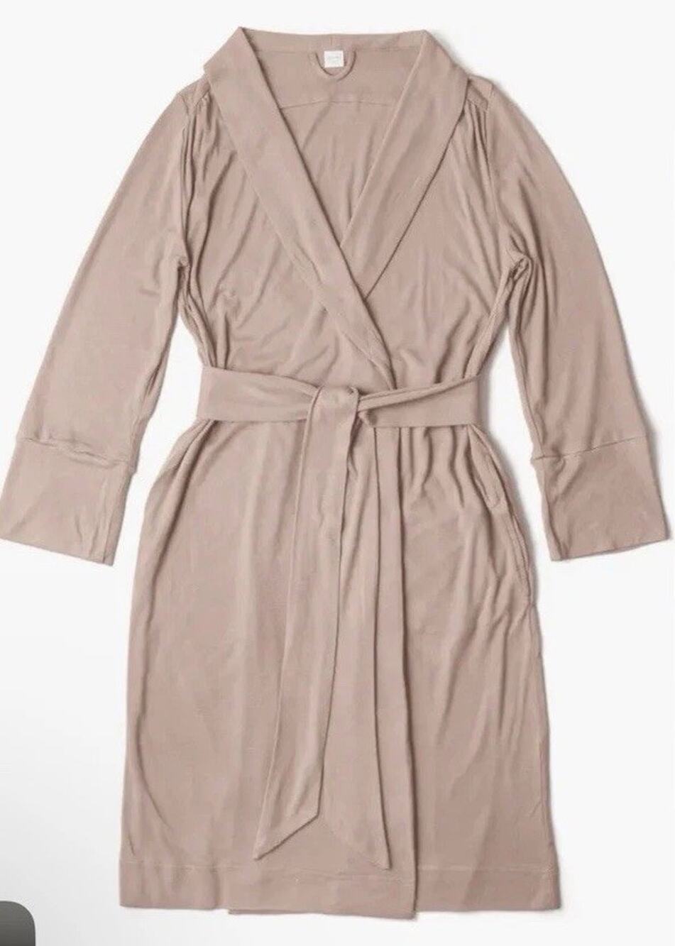 GOUMI Womens Robe Maternity Postpartum XL/XXL Bamboo Cotton Sandstone NWT